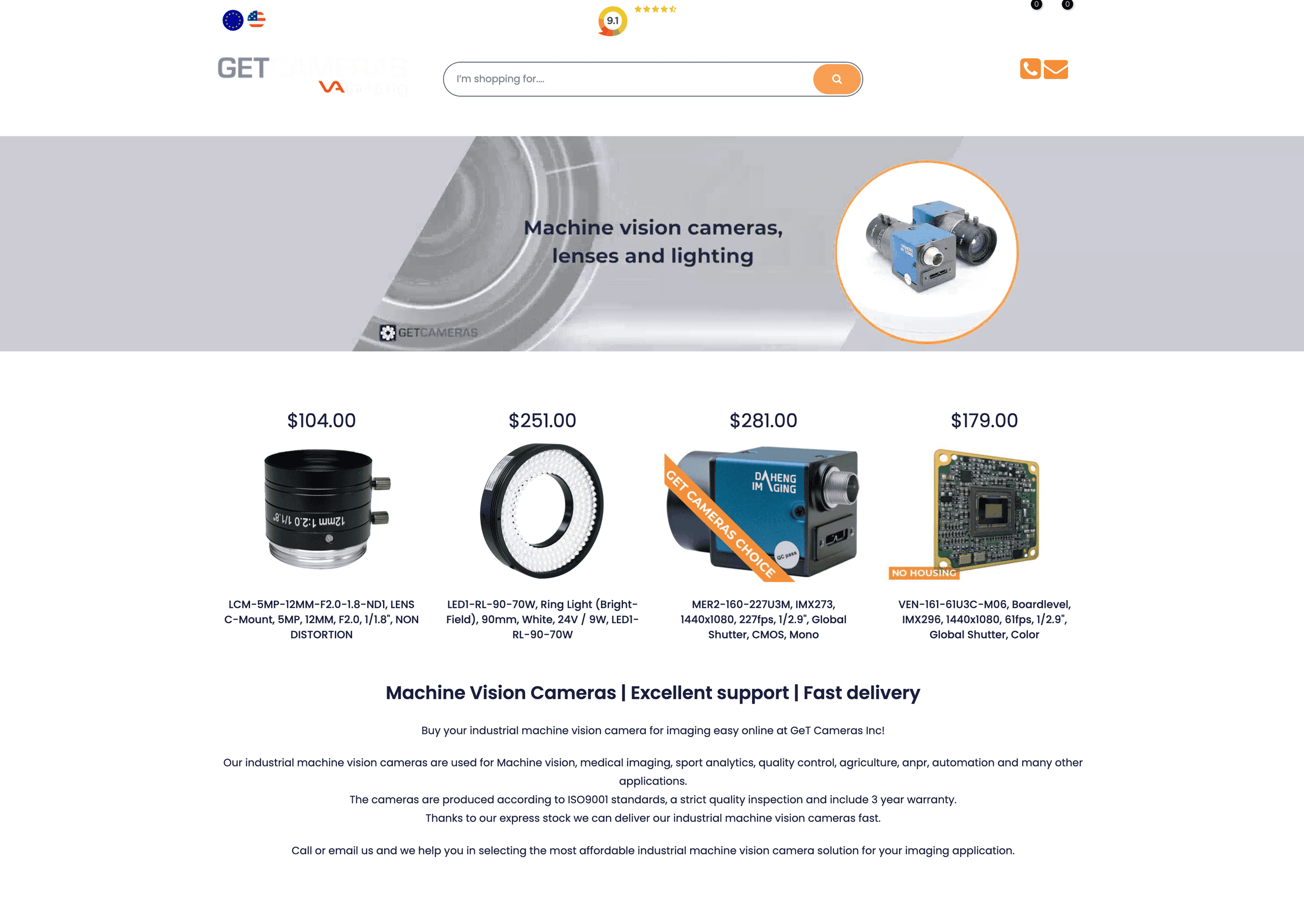 The old GetCameras homepage
